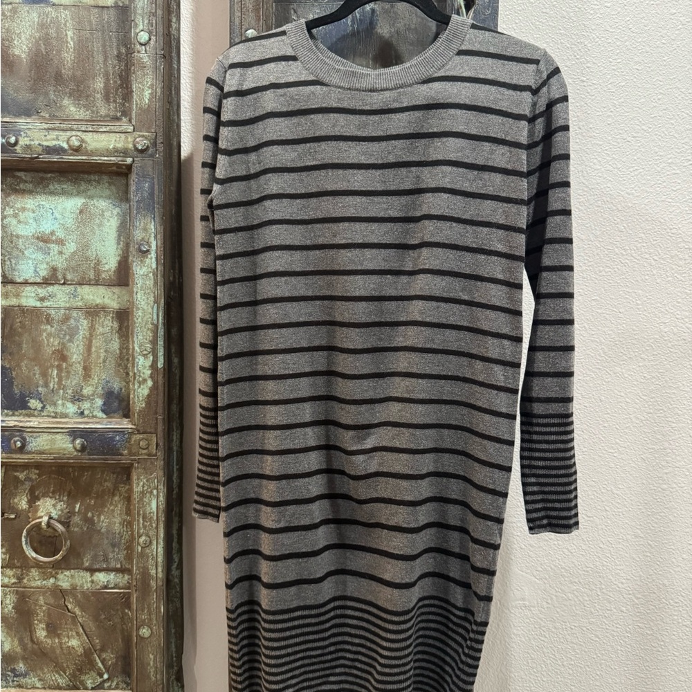 Siena Studio Charcoal and Black Knit Dress